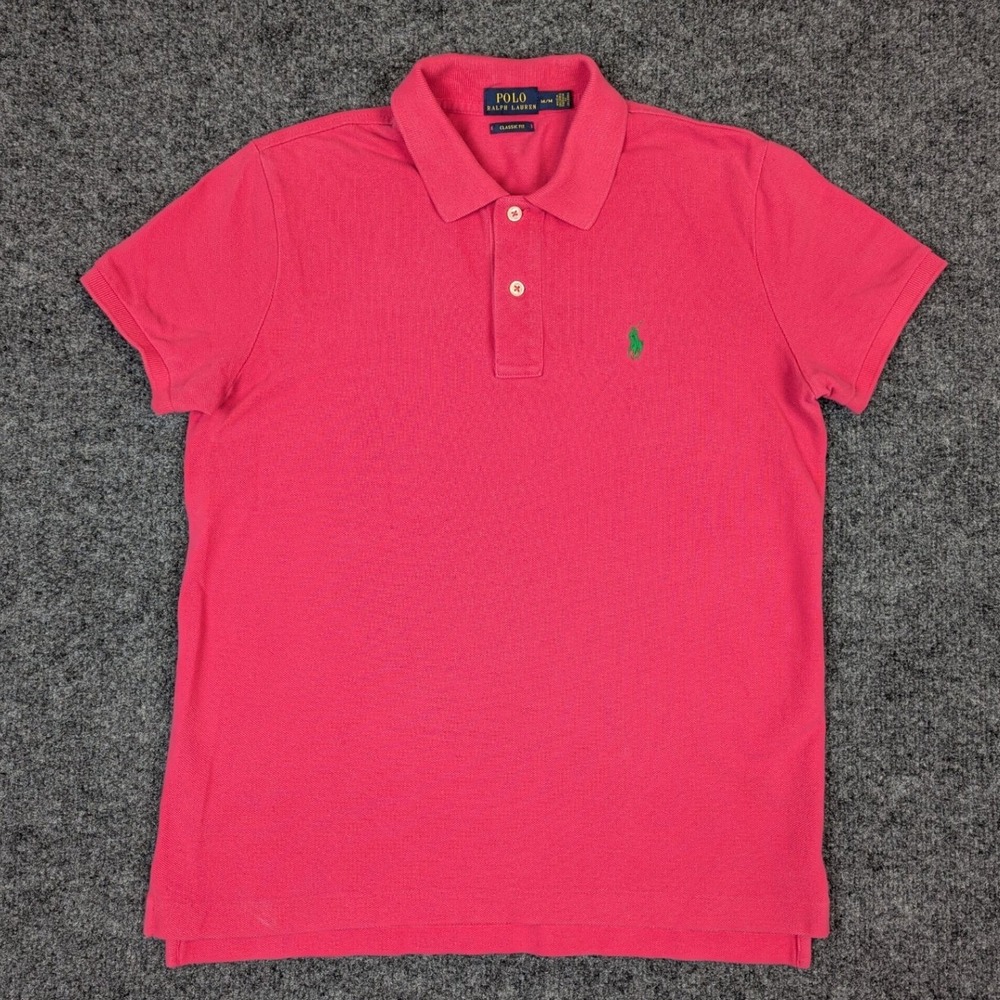 Polo Ralph Lauren Kids Medium Pink Classic Fit Short Sleeve Polo Shirt Pony Logo